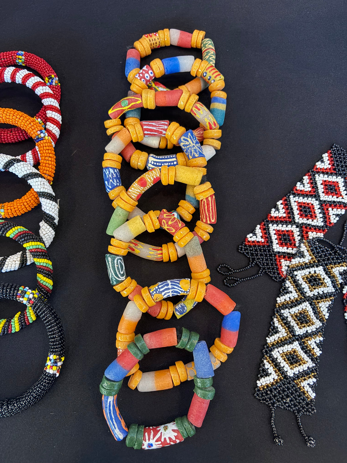Ghanaian Glass Beads Bracelet