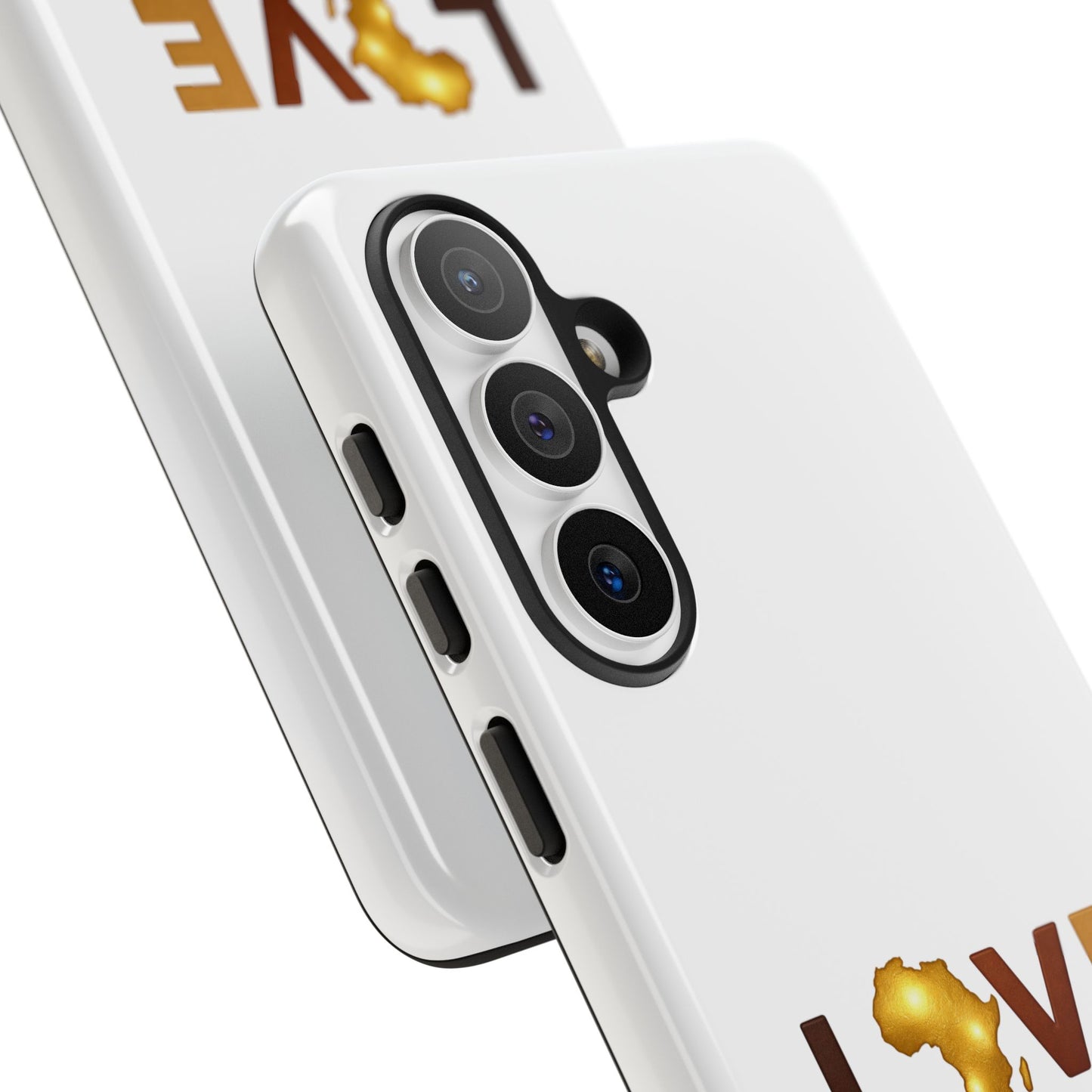 Love Africa Phone Case — Tough Protective iPhone Cover with Gold Africa Heart Design
