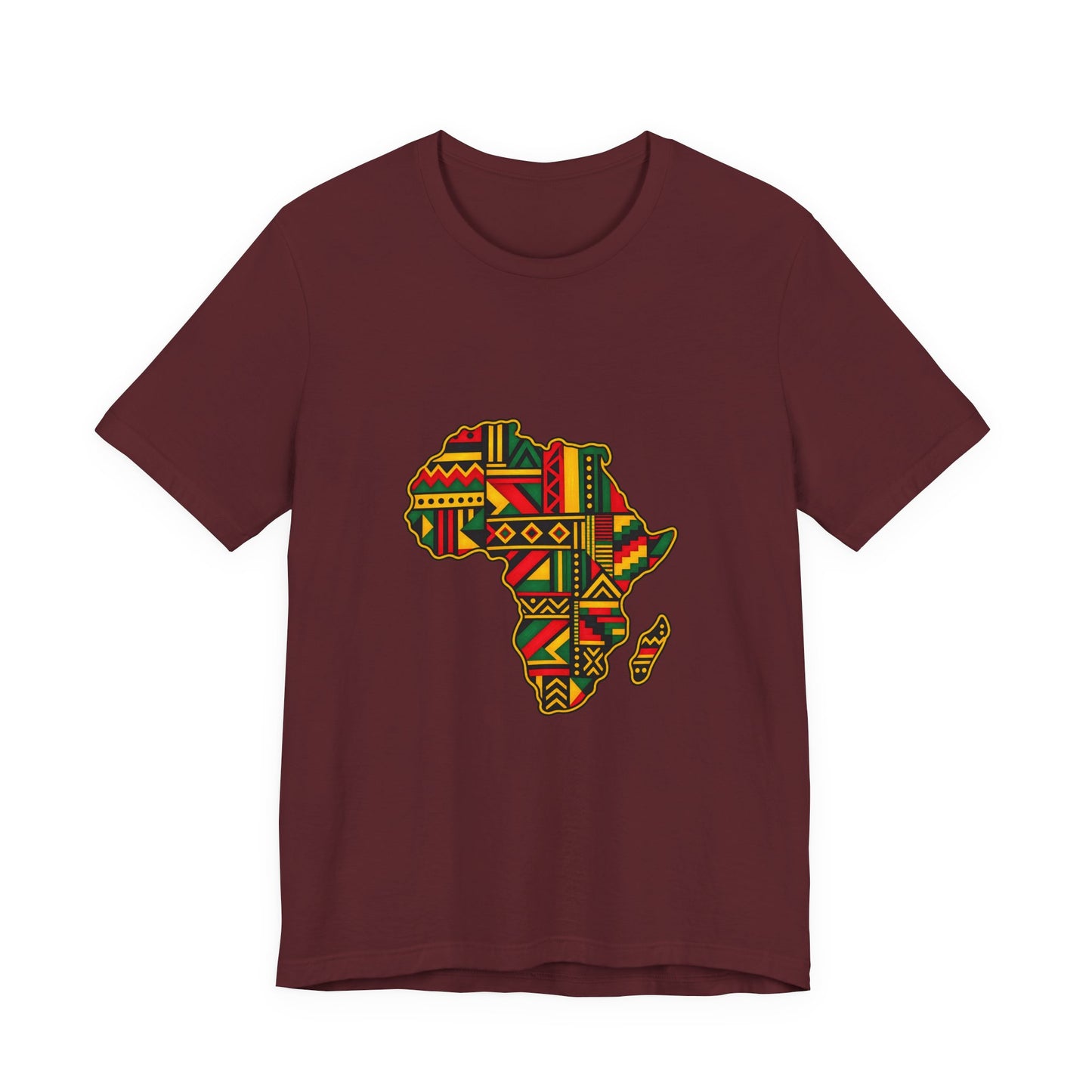 Africa Map T‑Shirt – Kente Pattern African Pride Tee