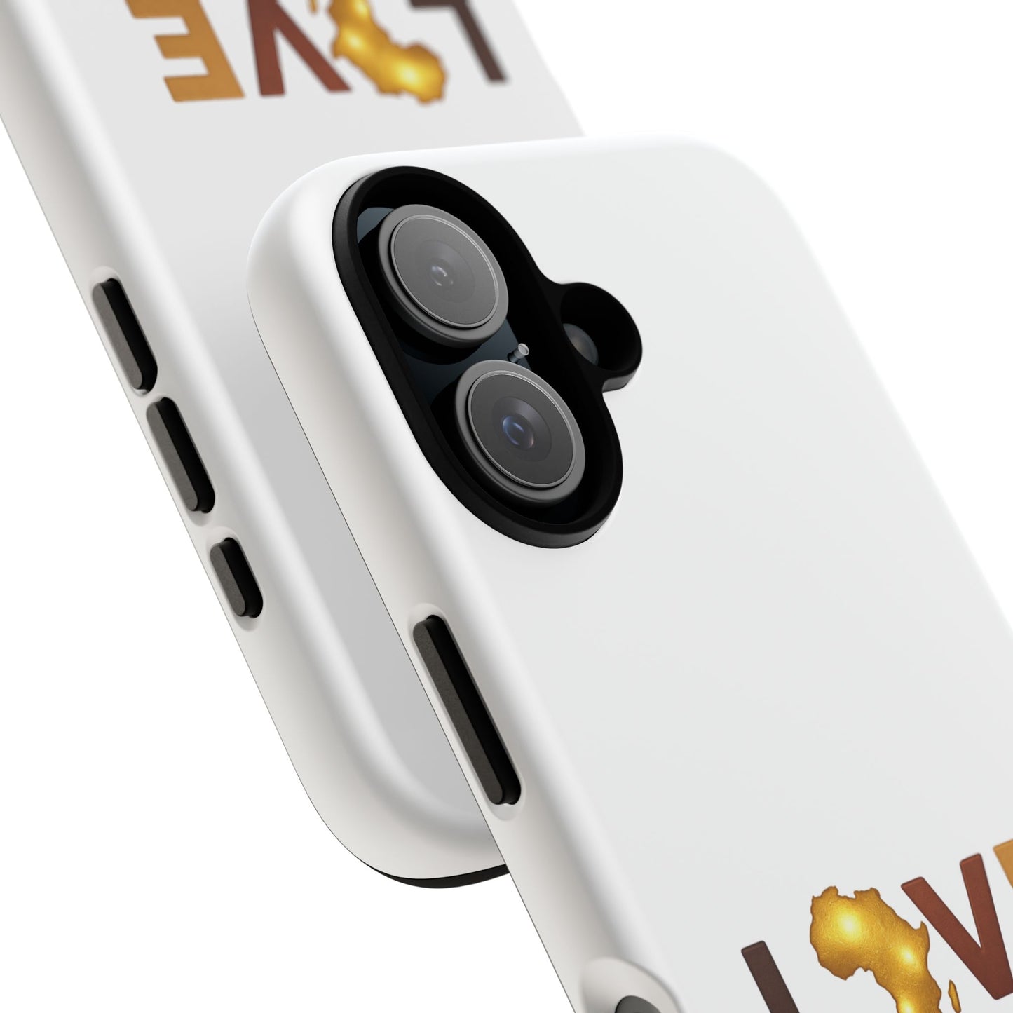 Love Africa Phone Case — Tough Protective iPhone Cover with Gold Africa Heart Design