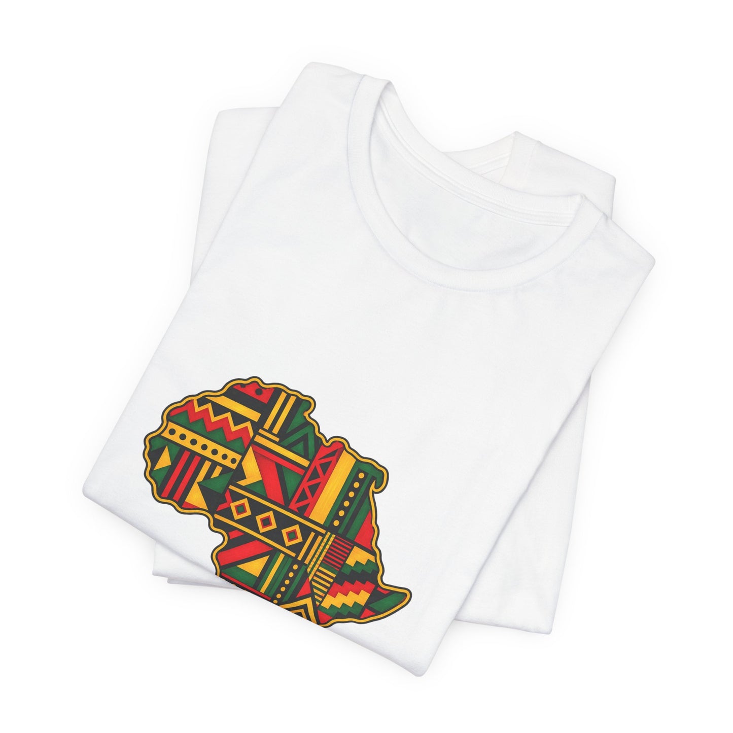 Africa Map T‑Shirt – Kente Pattern African Pride Tee