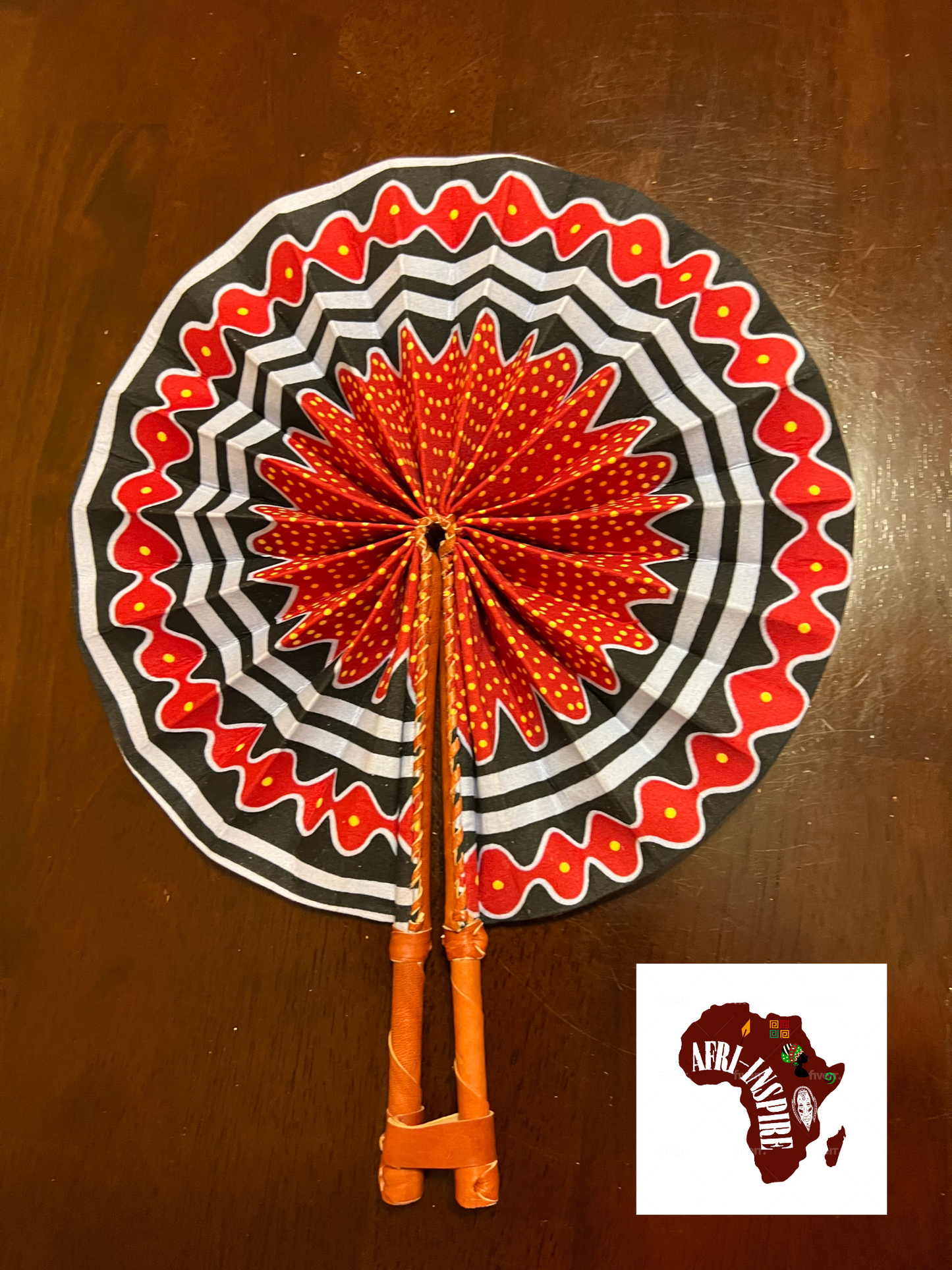 Assorted African Handmade Fabric Fans