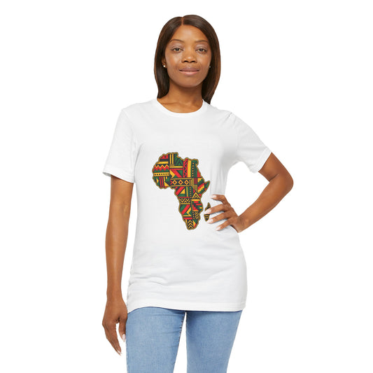 Africa Map T‑Shirt – Kente Pattern African Pride Tee
