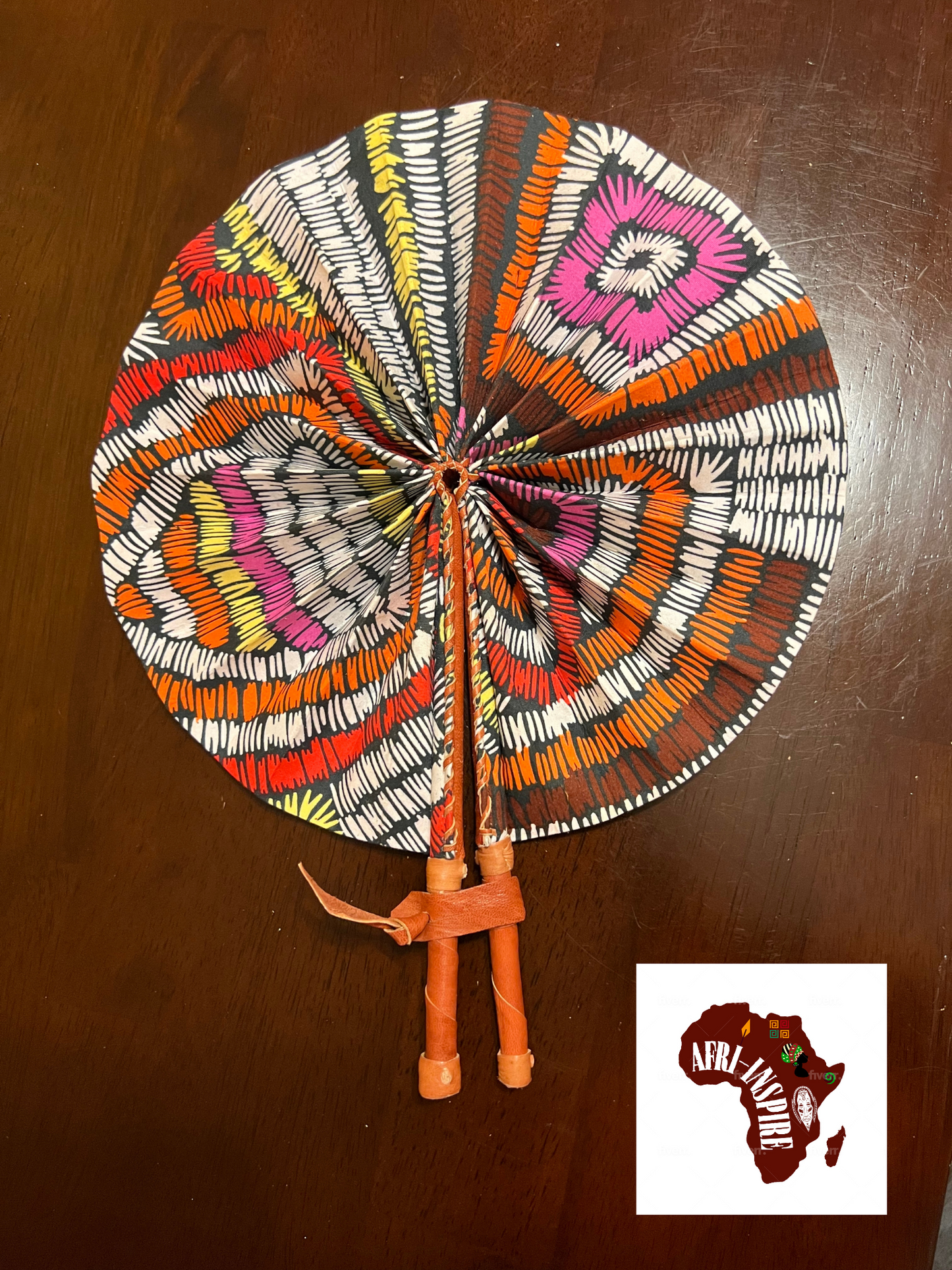 Assorted African Handmade Fabric Fans