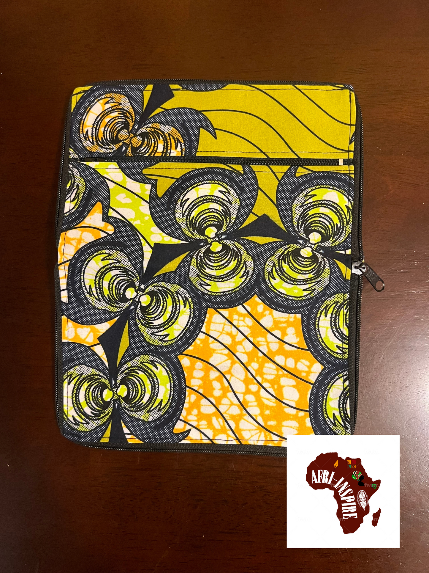 Green Orange and Khaki Reusable Shopping Bag