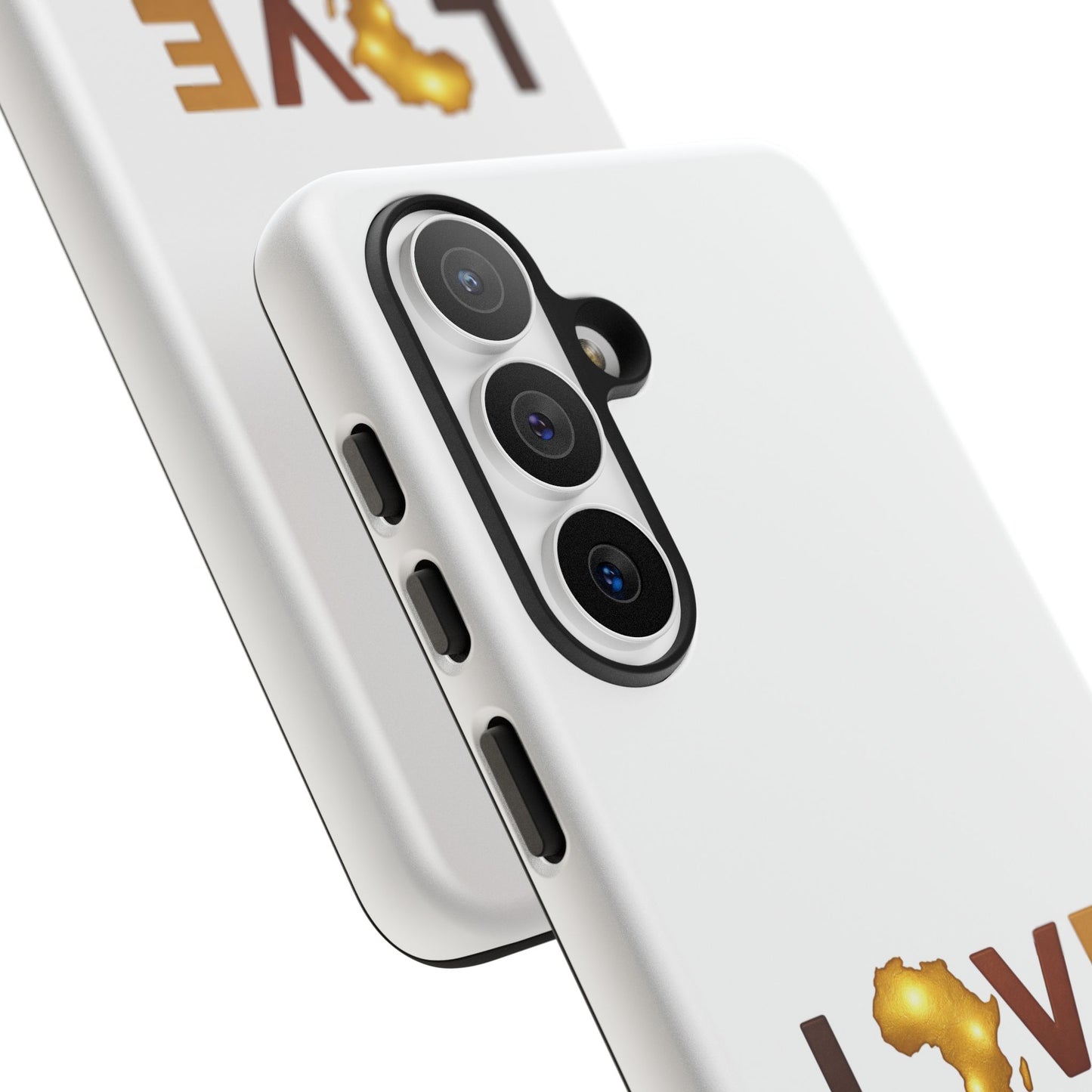 Love Africa Phone Case — Tough Protective iPhone Cover with Gold Africa Heart Design