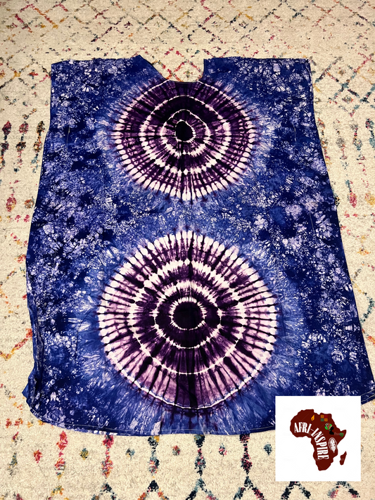 Blue and Purple Tie Die Dress