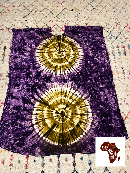 Purple and Green Tie Die Dress